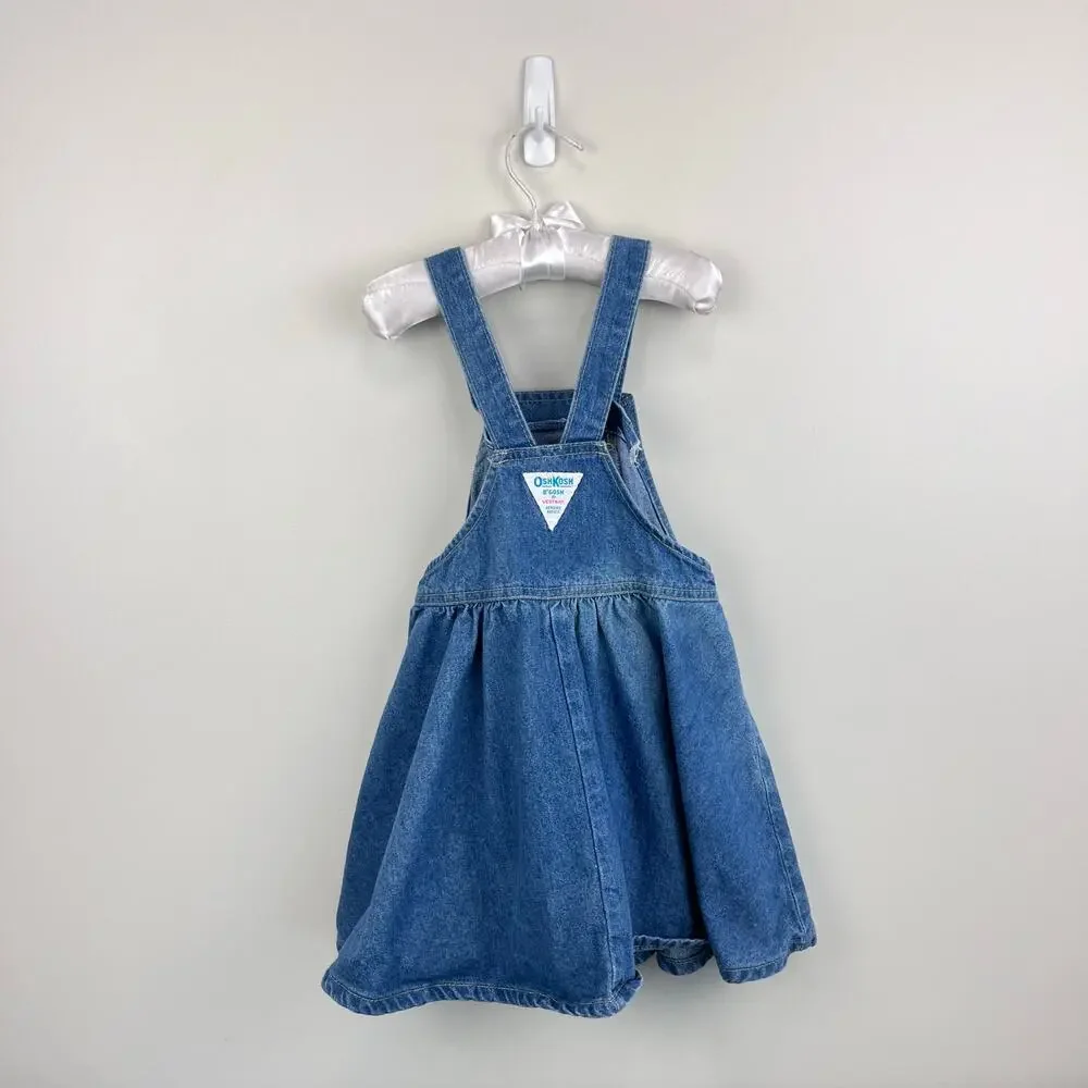 Vintage OshKosh B'gosh Blue Jean Jumper Skirtall 5T USA